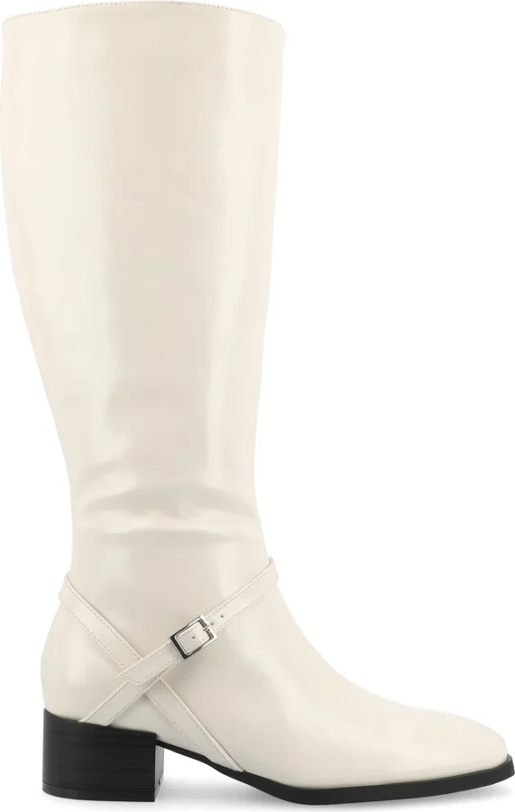 Journee Collection Women's Rhianah Wide Width Wide Calf Block Heel Knee High Riding Boots - Image 7