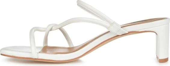 Journee Collection Women's Rianne Open Square Toe Half Block Heel Sandals Blue - Image 4