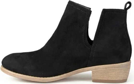 Journee Collection Women's Rimi Pull On Stacked Heel Booties Blue - Image 5