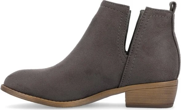 Journee Collection Women's Rimi Pull On Stacked Heel Booties Blue - Image 7