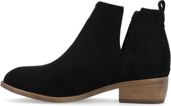 Journee Collection Women's Rimi Pull On Stacked Heel Booties Blue - Image 9