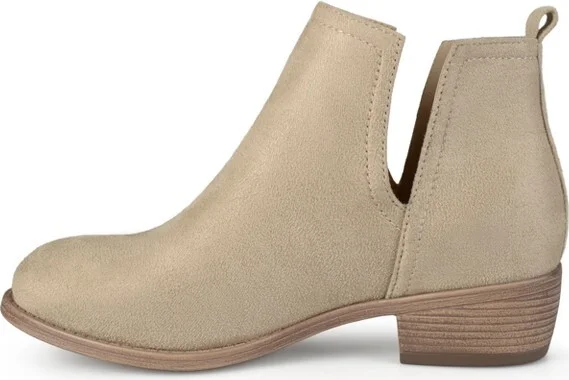 Journee Collection Women's Rimi Pull On Stacked Heel Booties Blue - Image 10