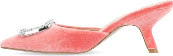 Journee Collection Women's Rishie Slip On Kitten Heel Mule Pump Black - Image 3