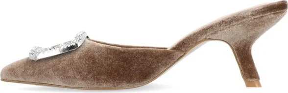 Journee Collection Women's Rishie Slip On Kitten Heel Mule Pump Black - Image 4