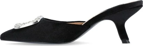 Journee Collection Women's Rishie Slip On Kitten Heel Mule Pump Black - Image 5