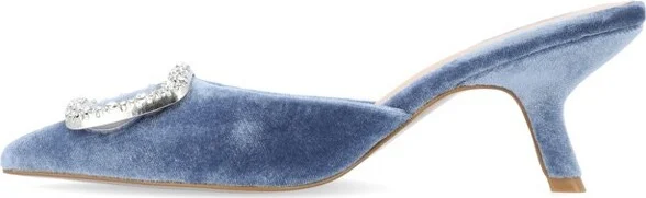 Journee Collection Women's Rishie Slip On Kitten Heel Mule Pump Black - Image 7
