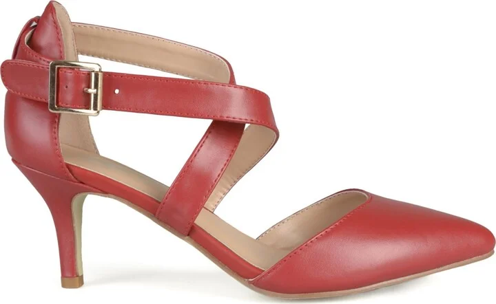 Journee Collection Women's Riva Crisscross Strap Pointed Toe Pumps - Image 6