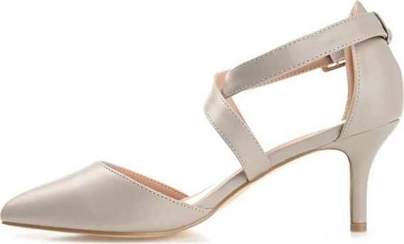 Journee Collection Women's Riva Pointed Toe Mid Heel Pumps Blue - Image 4