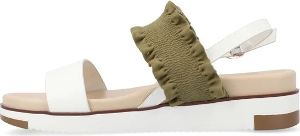 Journee Collection Women's Riya Formed Footbed Sling Back Sandal White - Image 2