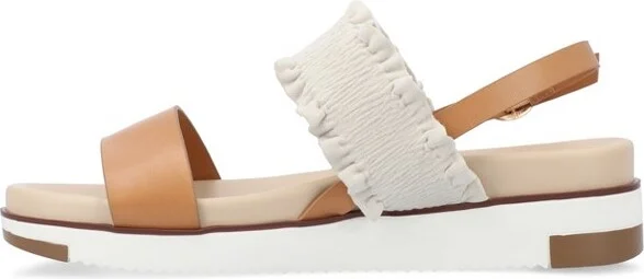 Journee Collection Women's Riya Formed Footbed Sling Back Sandal White - Image 4