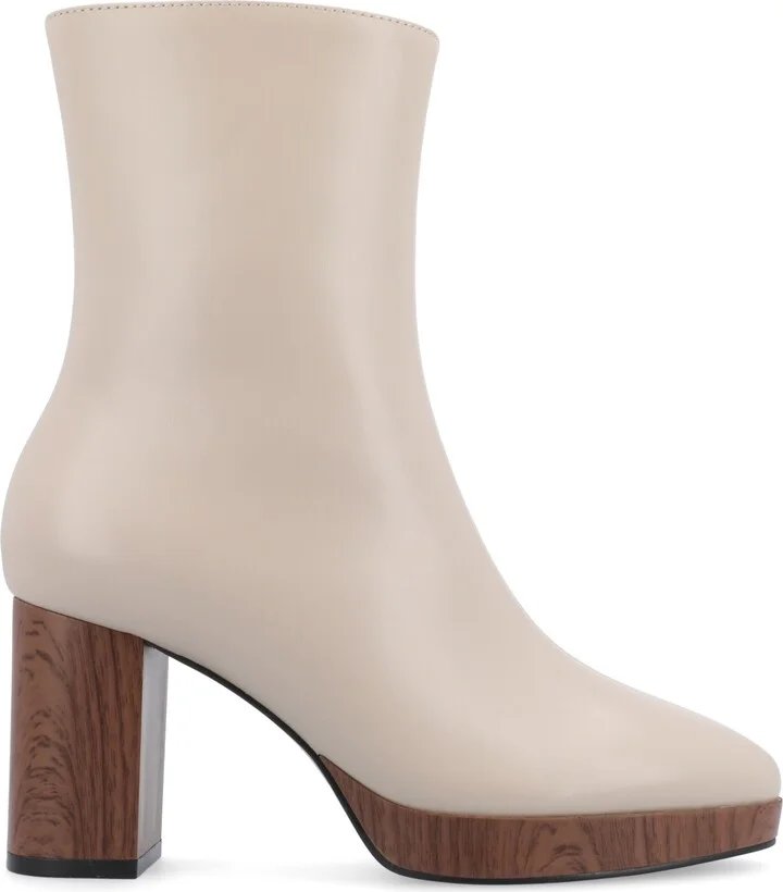 Journee Collection Women's Romer Center Seam Platform Block Heel Booties - Image 2