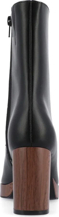 Journee Collection Women's Romer Center Seam Platform Block Heel Booties - Image 7