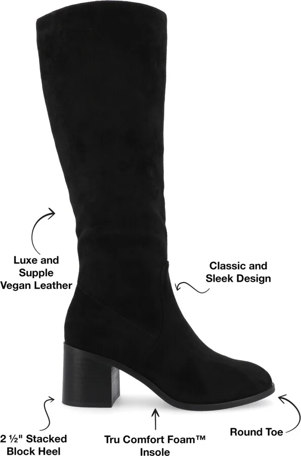 Journee Collection Women's Romilly Round Toe Block Heel Knee High Boots - Image 11