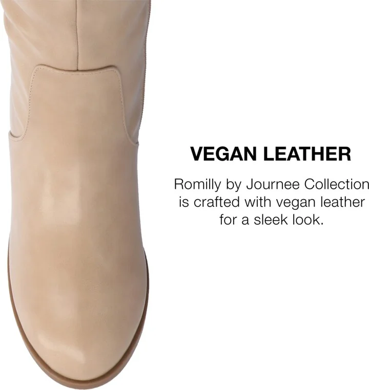 Journee Collection Women's Romilly Wide Width Round Toe Block Heel Knee High Boots - Image 6
