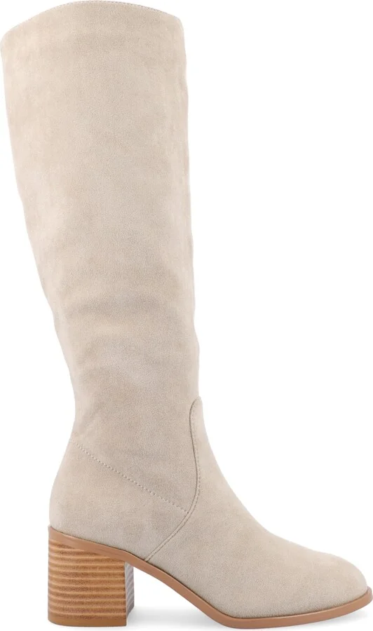 Journee Collection Women's Romilly Wide Width Round Toe Block Heel Knee High Boots - Image 7