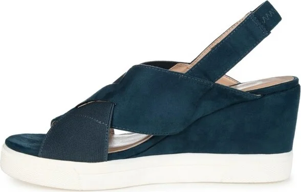 Journee Collection Women's Ronnie Wedge Heel Slip On Sandals Black - Image 3