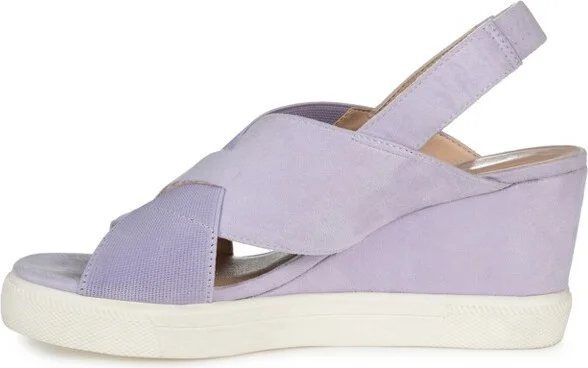 Journee Collection Women's Ronnie Wedge Heel Slip On Sandals Black - Image 7