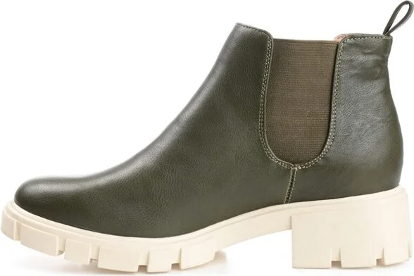 Journee Collection Women's Rorke Pull On Block Heel Booties Black - Image 5