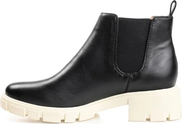 Journee Collection Women's Rorke Pull On Block Heel Booties Black - Image 6