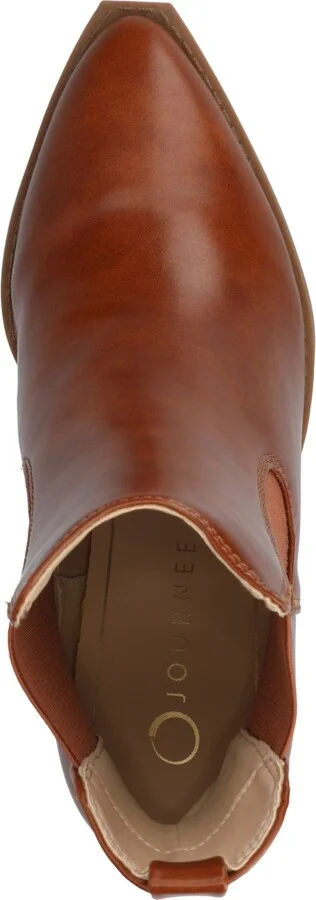 Journee Collection Women's Rosemary Western Comfort Chelsea Booties - Image 4