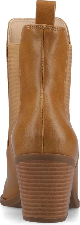 Journee Collection Women's Rosemary Western Comfort Chelsea Booties - Image 8