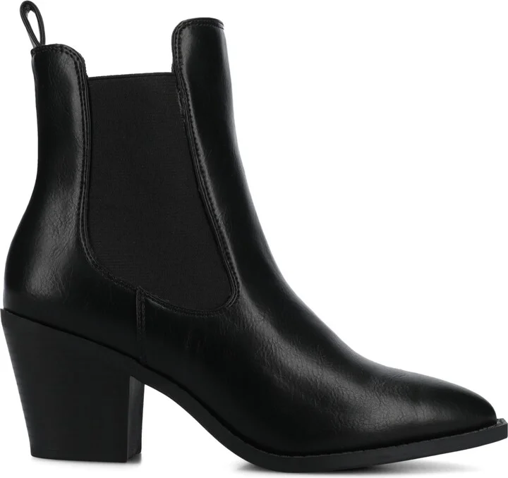 Journee Collection Women's Rosemary Western Comfort Chelsea Booties - Image 11