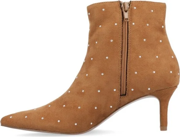 Journee Collection Women's Rossia Inside Zip Kitten Heel Bootie Bone - Image 3