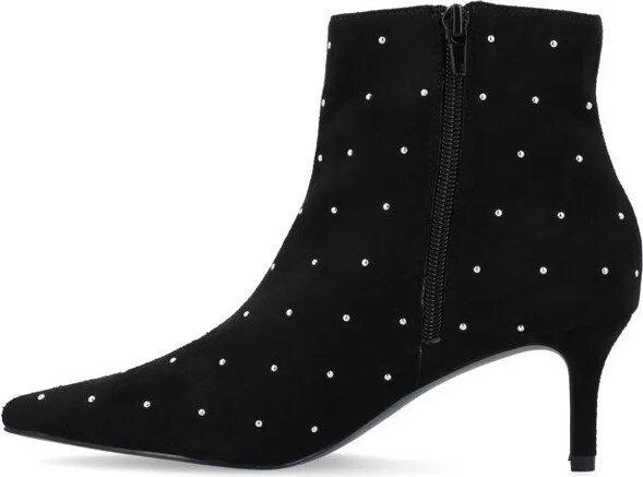Journee Collection Women's Rossia Inside Zip Kitten Heel Bootie Bone - Image 5