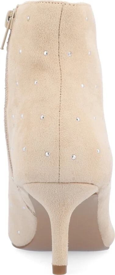 Journee Collection Women's Rossia Stud Embellished Pointed Toe Kitten Heel Dress Booties - Image 3
