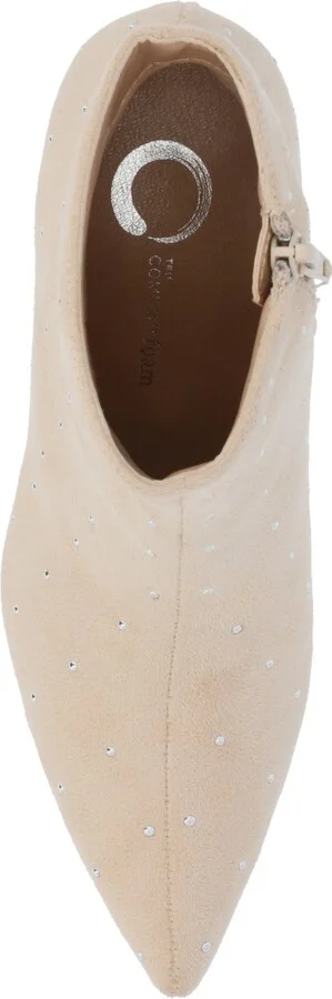 Journee Collection Women's Rossia Stud Embellished Pointed Toe Kitten Heel Dress Booties - Image 4