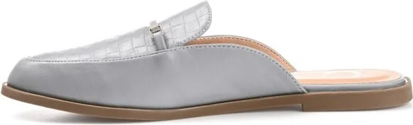 Journee Collection Women's Rubee Slip On Round Toe Mules Flats Taupe - Image 3
