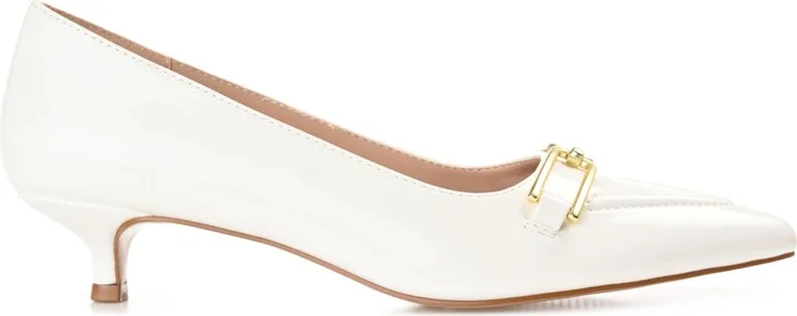 Journee Collection Women's Rumi Pointed Toe Kitten Heel Pumps - Image 2