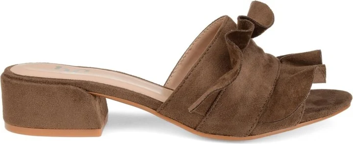 Journee Collection Women's Sabica Ruffle Slip On Dress Sandals - Image 2