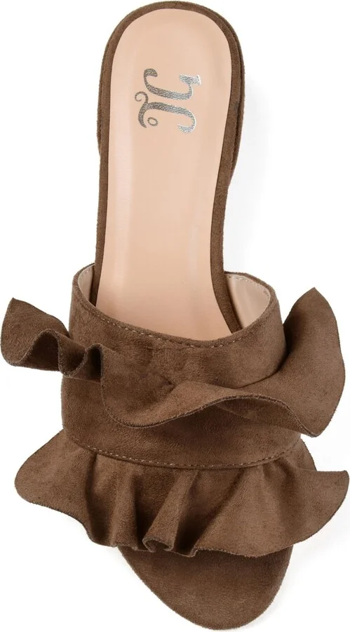 Journee Collection Women's Sabica Ruffle Slip On Dress Sandals - Image 4
