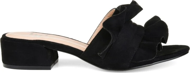 Journee Collection Women's Sabica Ruffle Slip On Dress Sandals - Image 7