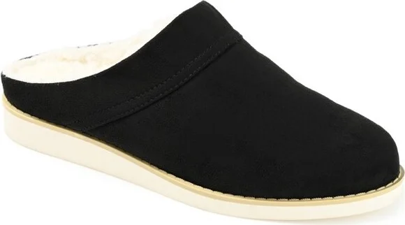 Journee Collection Womens Sabine Slip On Mules Almond Toe Slippers Black 6