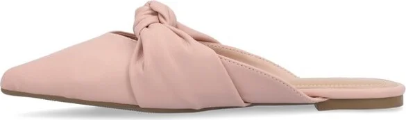 Journee Collection Women's Salinn Mules Slip On Pointed Toe Flats Blush - Image 2