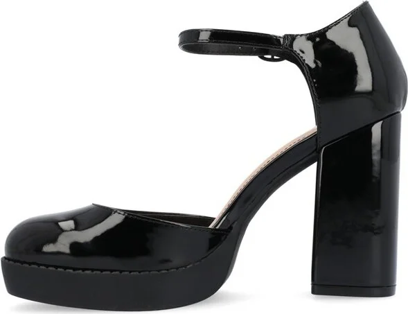 Journee Collection Women's Samarr High Heel Round Toe Pumps Pink - Image 4