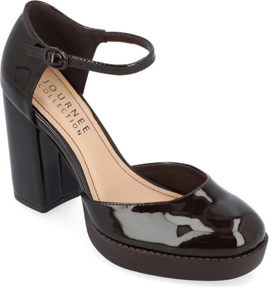 Journee Collection Women's Samarr High Heel Round Toe Pumps Pink