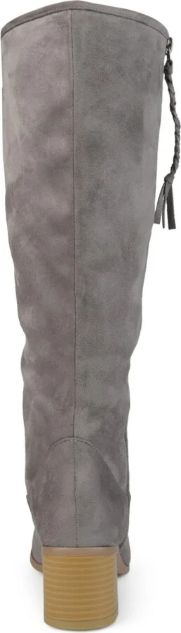 Journee Collection Women's Sanora Stacked Heel Mid Shaft Boots - Image 3