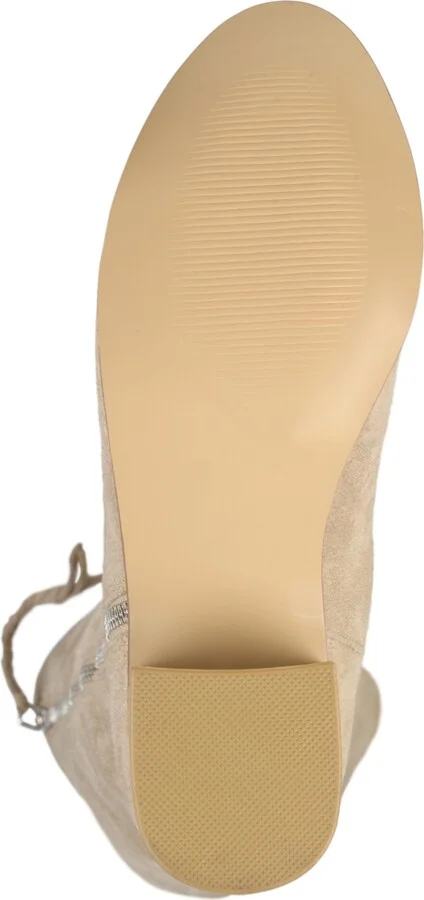 Journee Collection Women's Sanora Wide Calf Stacked Heel Mid Shaft Boots - Image 3