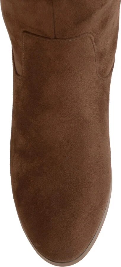 Journee Collection Women's Sanora Wide Calf Stacked Heel Mid Shaft Boots - Image 10