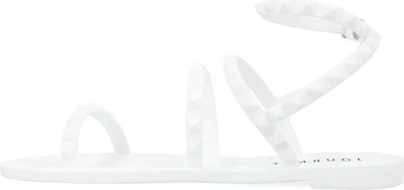 Journee Collection Women's Saphira Multi Strap Studded Jelly Sandal White - Image 2