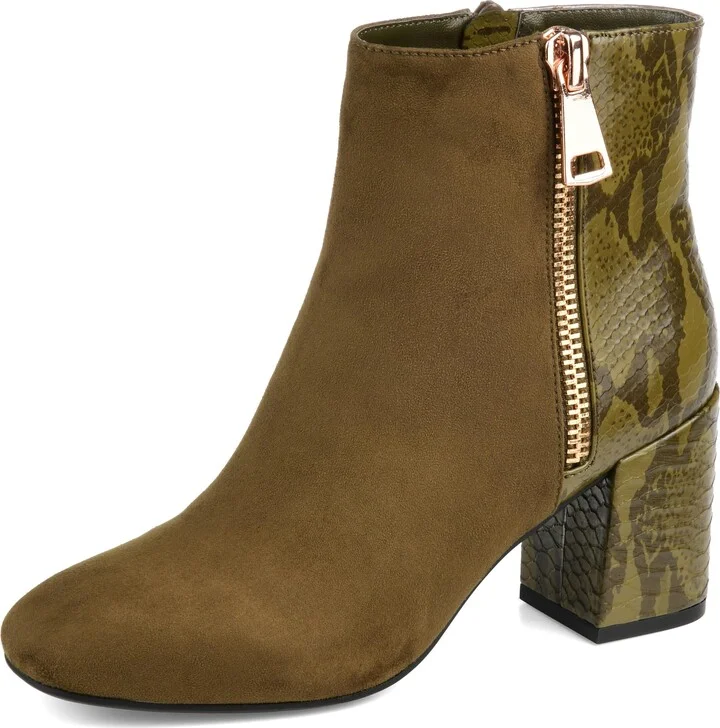 Journee Collection Womens Sarah Bootie Olive 8 M