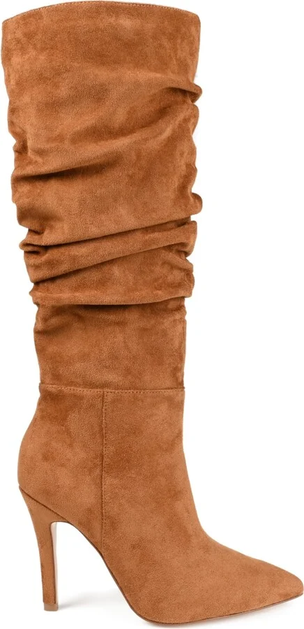 Journee Collection Women's Sarie Wide Calf Ruched Stiletto Boots - Image 2