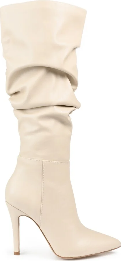 Journee Collection Women's Sarie Wide Calf Ruched Stiletto Boots - Image 6