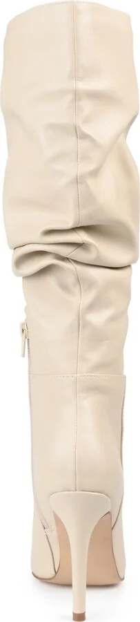 Journee Collection Women's Sarie Wide Calf Ruched Stiletto Boots - Image 7