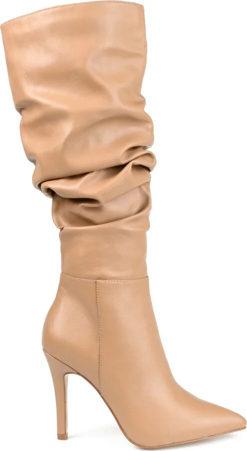 Journee Collection Women's Sarie Wide Calf Ruched Stiletto Boots - Image 10