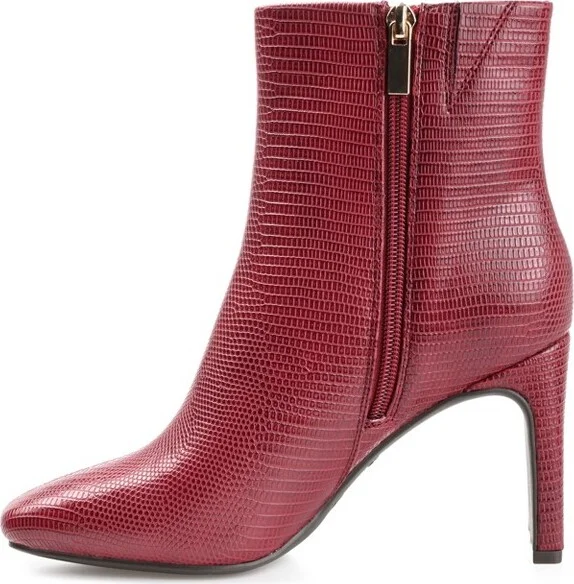 Journee Collection Women's Sarla Inside Zip Block Heel Booties White - Image 3