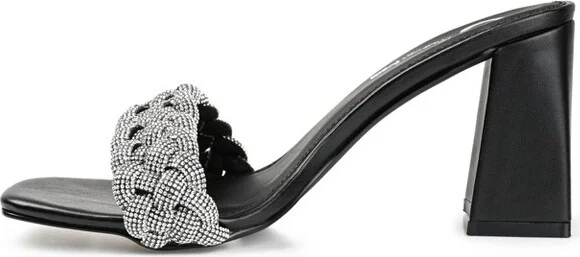 Journee Collection Women's Sashaa Open Toe High Block Heel Pumps Red - Image 3
